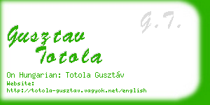 gusztav totola business card